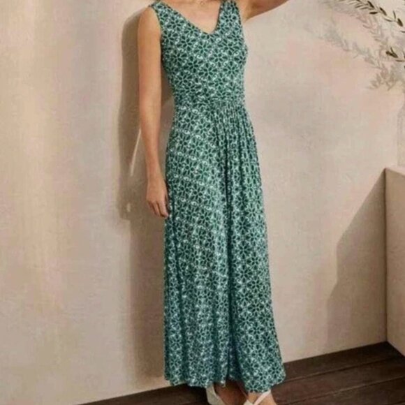 NWTBoden Sienna Jersey Maxi Dress Medallion Print V-Neck Sleeveless sz 20/22 NEW - Picture 1 of 6